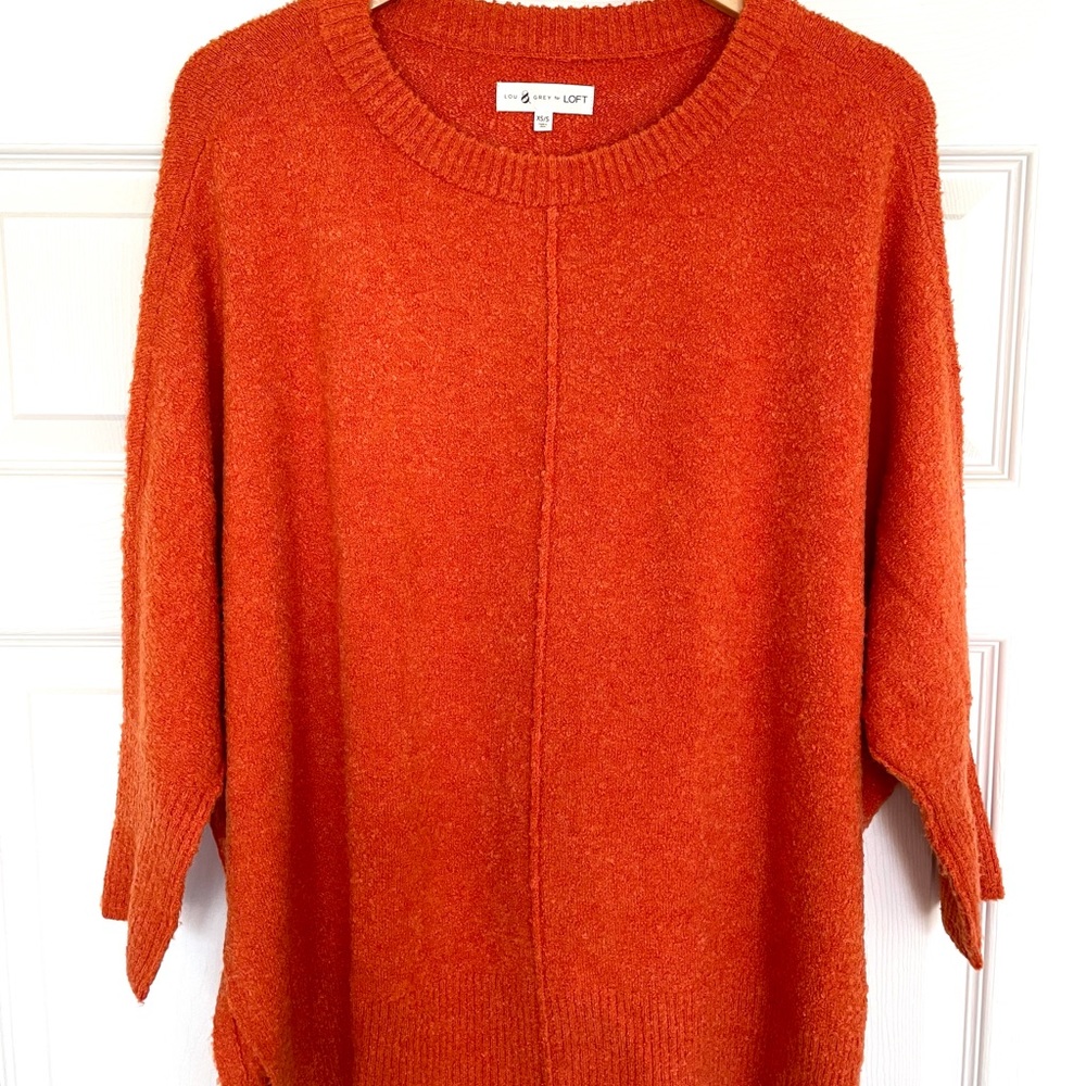 LOFT Lou & Grey poncho style crewneck sweater.